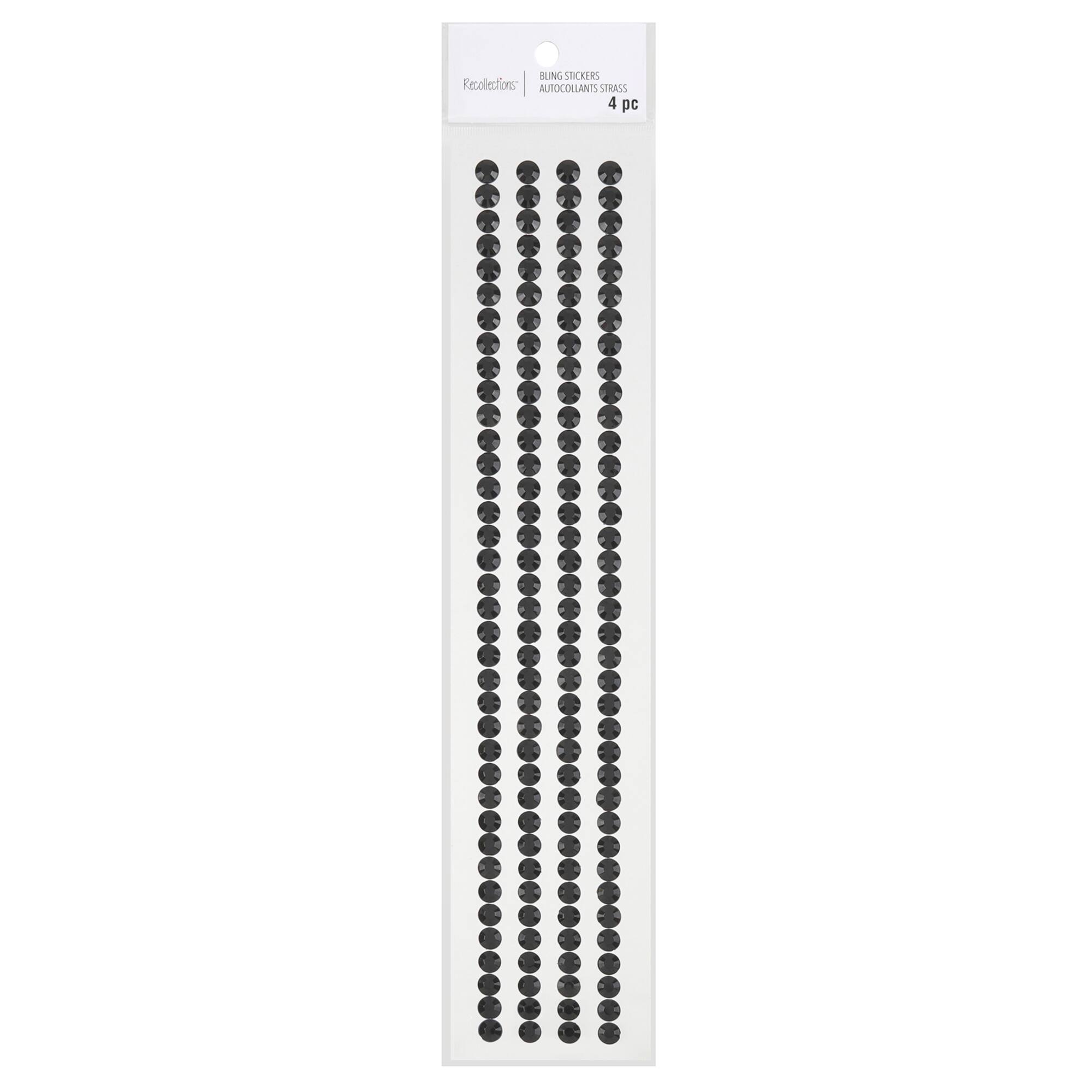 12 Packs: 4 ct. (48 total) Black Rhinestone Borders by Recollections™